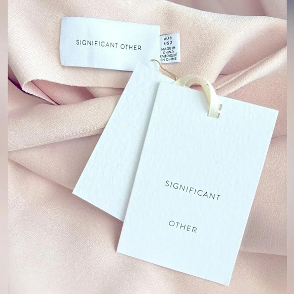 NWT Significant Other Flounce Hem One Shoulder Tori Dress in Blush Pink Size 2 - Picture 4 of 8